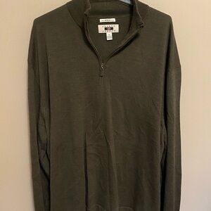Joseph Abboud Dark Green Zip-Up Sweater